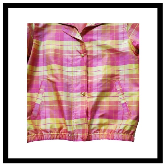 Vintage Oleg Cassini Silk Pink Yellow Jacket Size - Picture 2 of 6
